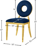 Carousel Velvet Dining Chair Set - Modern Gold Stainless Steel Frame with Plush Comfort Design