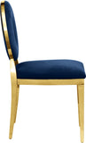 Carousel Velvet Dining Chair Set - Modern Gold Stainless Steel Frame with Plush Comfort Design