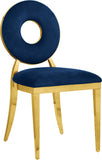 Carousel Velvet Dining Chair Set - Modern Gold Stainless Steel Frame with Plush Comfort Design