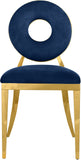Carousel Velvet Dining Chair Set - Modern Gold Stainless Steel Frame with Plush Comfort Design