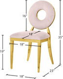 Carousel Velvet Dining Chair Set - Modern Gold Stainless Steel Frame with Plush Comfort Design
