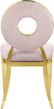 Carousel Velvet Dining Chair Set - Modern Gold Stainless Steel Frame with Plush Comfort Design