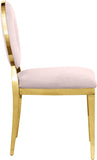 Carousel Velvet Dining Chair Set - Modern Gold Stainless Steel Frame with Plush Comfort Design