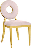 Carousel Velvet Dining Chair Set - Modern Gold Stainless Steel Frame with Plush Comfort Design