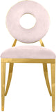 Carousel Velvet Dining Chair Set - Modern Gold Stainless Steel Frame with Plush Comfort Design