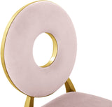 Carousel Velvet Dining Chair Set - Modern Gold Stainless Steel Frame with Plush Comfort Design