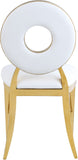Carousel Contemporary Dining Chairs - Set of 2, Plush Comfort with Modern Gold Stainless Steel Frame