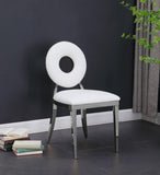 Carousel Contemporary Dining Chairs - Set of 2, Plush Comfort with Modern Gold Stainless Steel Frame