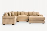 DESEO 117" Sectional Sofa with Ottoman