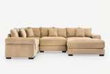 DESEO 196" Sectional Sofa with Ottoman