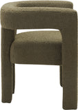 Athena Olive Green Boucle Fabric Dining Chair - Stylish Comfort for Your Contemporary Space