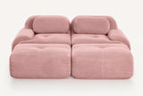 MIA 82'' Loveseat with 2 Ottomans