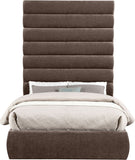 Adam - Chenille Fabric Bed With 89" Headboard