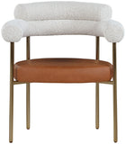 Blake Contemporary Dining Chairs Set of 2 - Stylish Soft Faux Leather and Durable Metal Frame