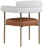 Blake Contemporary Dining Chairs Set of 2 - Stylish Soft Faux Leather and Durable Metal Frame