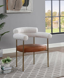 Blake Contemporary Dining Chairs Set of 2 - Stylish Soft Faux Leather and Durable Metal Frame