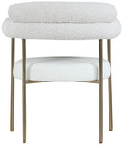 Blake Contemporary Dining Chairs Set of 2 - Stylish Soft Faux Leather and Durable Metal Frame