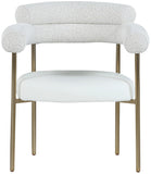 Blake Contemporary Dining Chairs Set of 2 - Stylish Soft Faux Leather and Durable Metal Frame