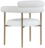 Blake Contemporary Dining Chairs Set of 2 - Stylish Soft Faux Leather and Durable Metal Frame