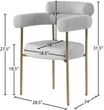 Blake Contemporary Dining Chairs Set of 2 - Stylish Soft Faux Leather and Durable Metal Frame