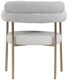 Blake Contemporary Dining Chairs Set of 2 - Stylish Soft Faux Leather and Durable Metal Frame