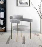 Blake Contemporary Dining Chairs Set of 2 - Stylish Soft Faux Leather and Durable Metal Frame