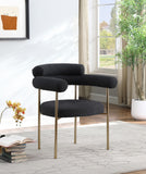 Blake Contemporary Dining Chairs Set of 2 - Stylish Soft Faux Leather and Durable Metal Frame