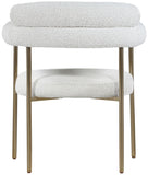 Blake Contemporary Dining Chairs Set of 2 - Stylish Soft Faux Leather and Durable Metal Frame