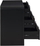 Sage Contemporary Dresser with Rich Wood Frame and Natural Cane Details for Modern Bedroom Style