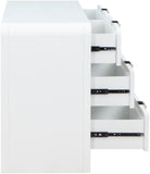 Sage Contemporary Dresser with Rich Wood Frame and Natural Cane Details for Modern Bedroom Style