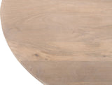 Oakhill Mango Wood Dining Table - Elegant Contemporary Design with Brushed Gold Base & Natural Finish