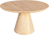Linette Solid White Oak Mid Century Dining Table with Elegant Tapered Base & Rustic Finish