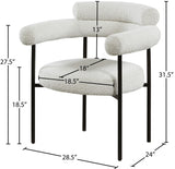 Blake Contemporary Dining Chairs Set of 2 - Stylish Soft Faux Leather and Durable Metal Frame