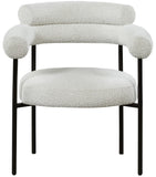 Blake Contemporary Dining Chairs Set of 2 - Stylish Soft Faux Leather and Durable Metal Frame