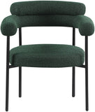 Blake Contemporary Dining Chairs Set of 2 - Stylish Soft Faux Leather and Durable Metal Frame