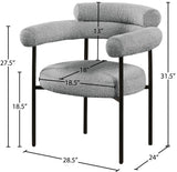 Blake Contemporary Dining Chairs Set of 2 - Stylish Soft Faux Leather and Durable Metal Frame