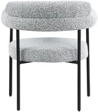 Blake Contemporary Dining Chairs Set of 2 - Stylish Soft Faux Leather and Durable Metal Frame