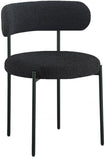Beacon Boucle Fabric Dining Chair Set - Contemporary Design with Sturdy Iron Frame for Comfort