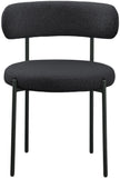 Beacon Boucle Fabric Dining Chair Set - Contemporary Design with Sturdy Iron Frame for Comfort