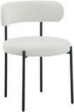 Beacon Boucle Fabric Dining Chair Set - Contemporary Design with Sturdy Iron Frame for Comfort