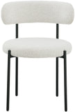 Beacon Boucle Fabric Dining Chair Set - Contemporary Design with Sturdy Iron Frame for Comfort
