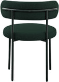Beacon Boucle Fabric Dining Chair Set - Contemporary Design with Sturdy Iron Frame for Comfort