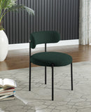Beacon Boucle Fabric Dining Chair Set - Contemporary Design with Sturdy Iron Frame for Comfort