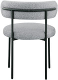 Beacon Boucle Fabric Dining Chair Set - Contemporary Design with Sturdy Iron Frame for Comfort