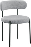 Beacon Boucle Fabric Dining Chair Set - Contemporary Design with Sturdy Iron Frame for Comfort