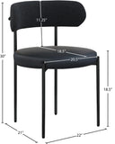 Beacon Boucle Fabric Dining Chair Set - Contemporary Design with Sturdy Iron Frame for Comfort