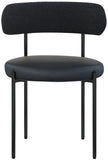 Beacon Boucle Fabric Dining Chair Set - Contemporary Design with Sturdy Iron Frame for Comfort