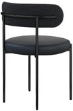 Beacon Boucle Fabric Dining Chair Set - Contemporary Design with Sturdy Iron Frame for Comfort