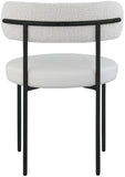 Beacon Boucle Fabric Dining Chair Set - Contemporary Design with Sturdy Iron Frame for Comfort