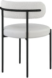 Beacon Boucle Fabric Dining Chair Set - Contemporary Design with Sturdy Iron Frame for Comfort